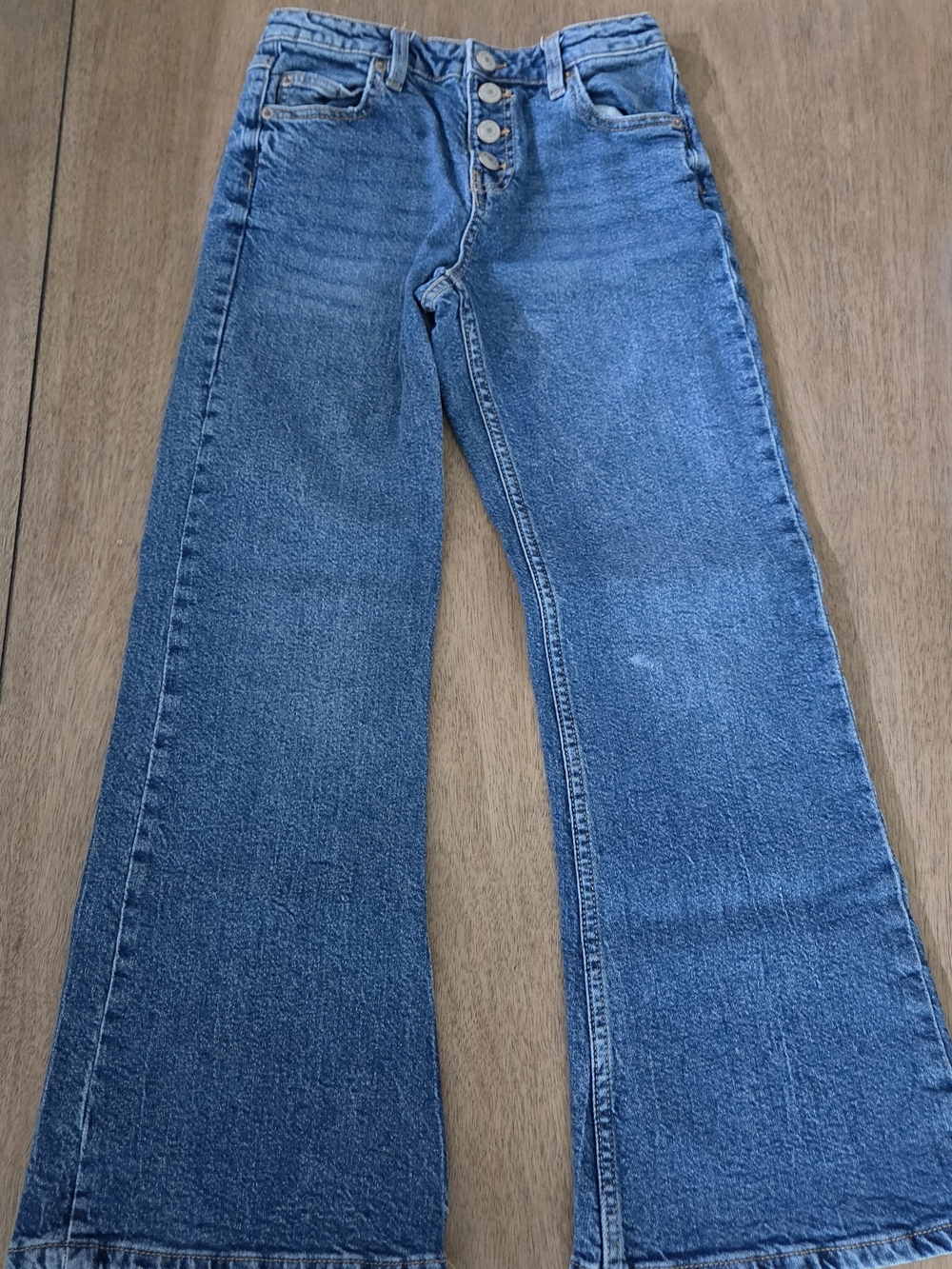 Zara Girls' Flare Jeans - Blue Denim